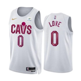 Maillot Basket Homme Cleveland Cavaliers Kevin Love 0 2022-23 Nike Association Edition Blanc Swingman